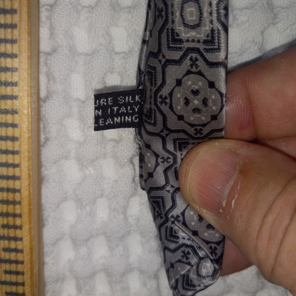 Stefano Ricci Luxury Collection Silk Tie Extra Long Gray Black  64"L 3.5" Italy - Picture 4 of 8